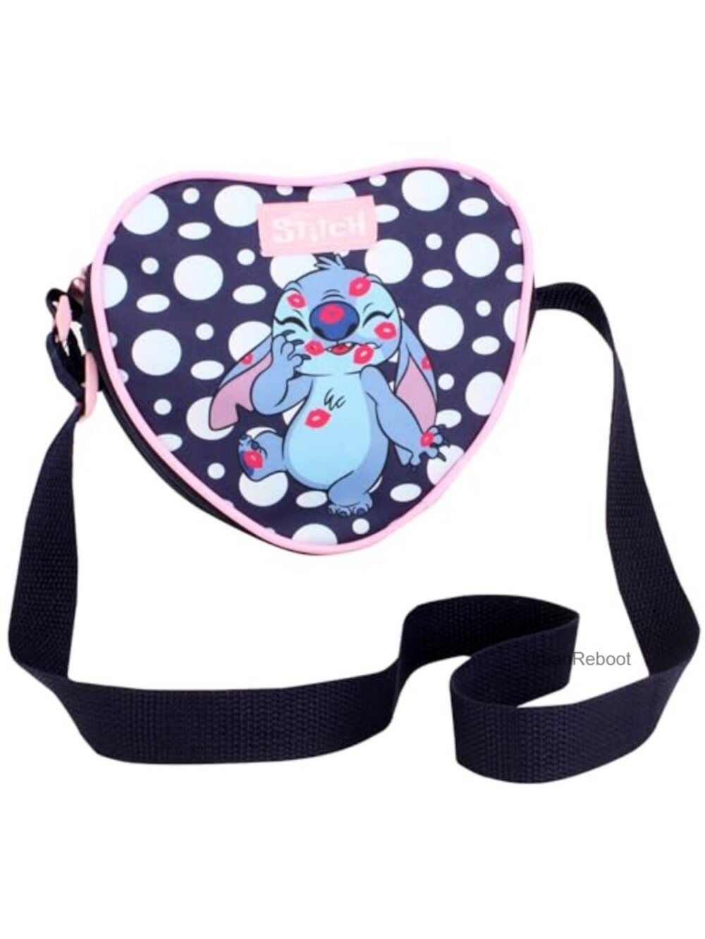 Stitch Crossbody Bag Heart Shaped Purse Mini Shoulder Handbag